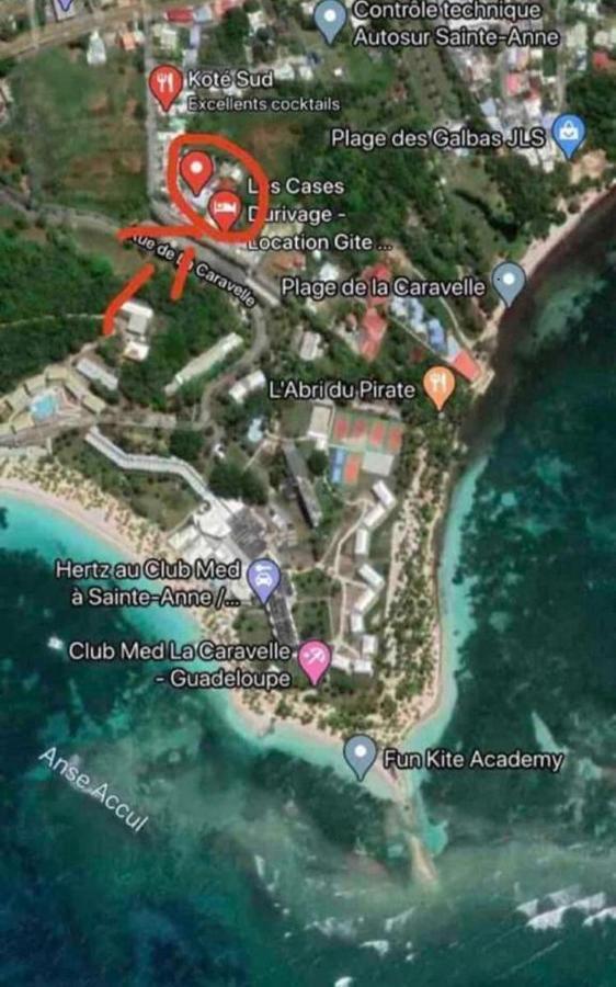 Le Sable Bleu - Evasion Tropicale A Sainte-Anne - Plage 5Min - Piscine - Parking - Logement Climatise - Vue Sur Les Palmiers - Parfait Pour Sejours En Famille Ou Entre Amis Ngoại thất bức ảnh